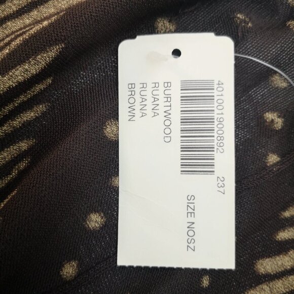 NWT Chico's Ladies No Size Brown & Tan with Bead Embellishments Shawl / Wrap - Picture 6 of 6